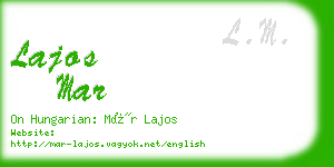 lajos mar business card